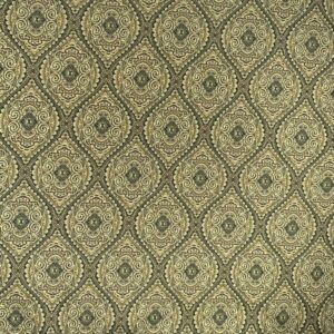 Baumwollsatin Ornament, bambus/oliv