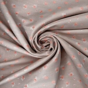 Jacquard Rosenblüten, taupe/carotta  *