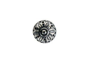 Knopf Halbkugel, altsilber