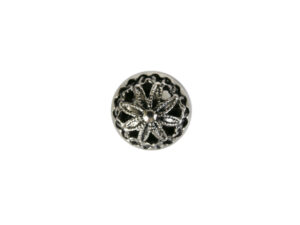 Knopf Halbkugel, altsilber  12mm