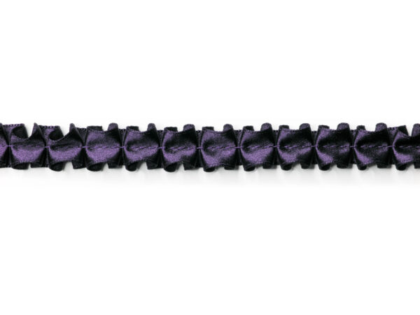 Satin Froschmäulchen, heidelbeere, 15mm, per ganzer m
