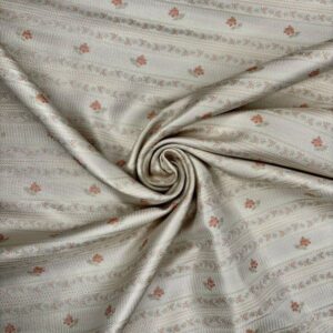 Streifen Blütenranke, perlmutt/lachs/weide