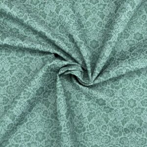 Baumwolldruck Blumenranken, grün