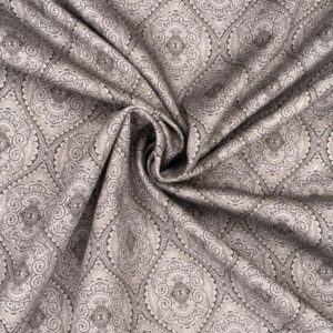Baumwollsatin Ornament, grau