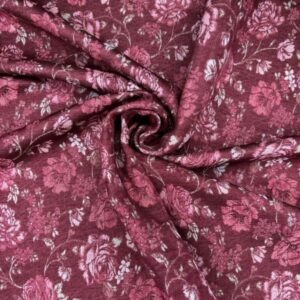 Jacquard Rosenranken, malaga/rosa