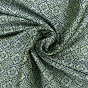 Jacquard  Ornament, lindgrün/blau