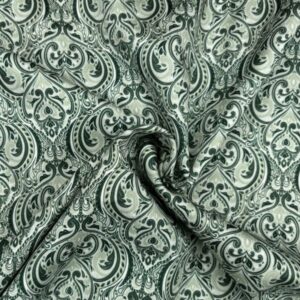 Baumwollsatin Ornament groß, grün/lindgrün