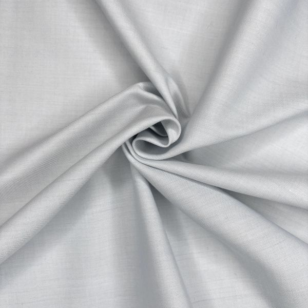 Feinserge Baumwollmischung, blassblau Kette weiß