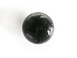 Lederknopf 28 schwarz