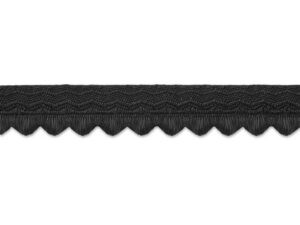 Besenborte 20 mm schwarz, gezackt