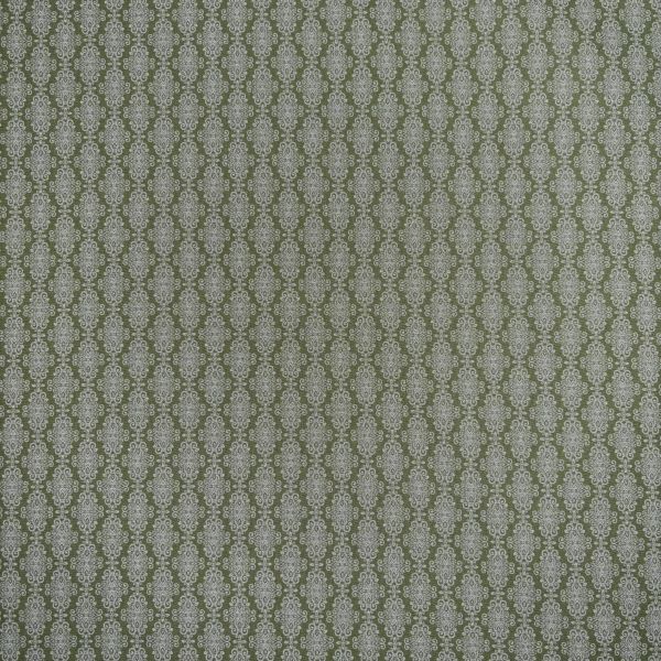 Baumwolldruck Ornament klein, olivgrün – Bild 3