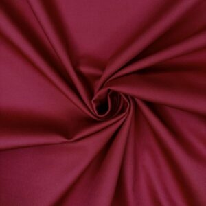 Baumwollsatin elastisch, dunkelrot  Farbausfall etwas dunkler 10/24