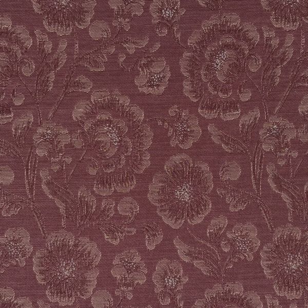 Jacquard Blüten, weinrot/natur – Bild 3
