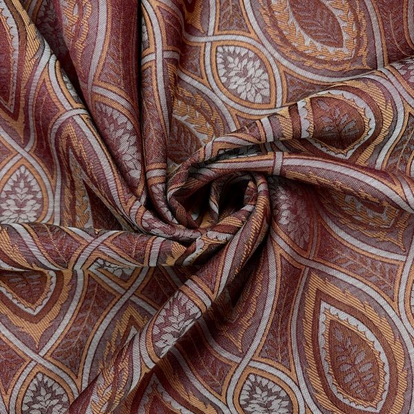 Jacquard Ornament groß, weinrot/rost