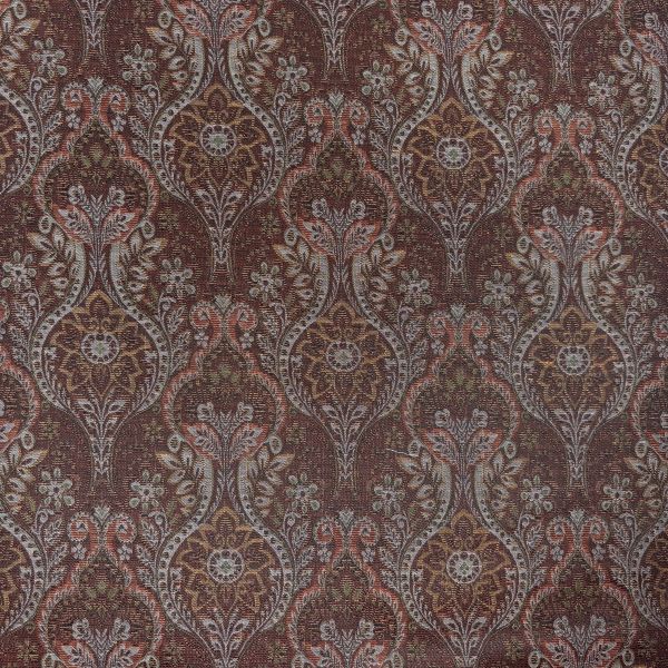 Jacquard Ornament Floral, rostbraun/silbergrau – Bild 3