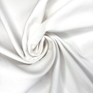 Baumwoll-Gabardine querelastisch, weiß  130cm breit