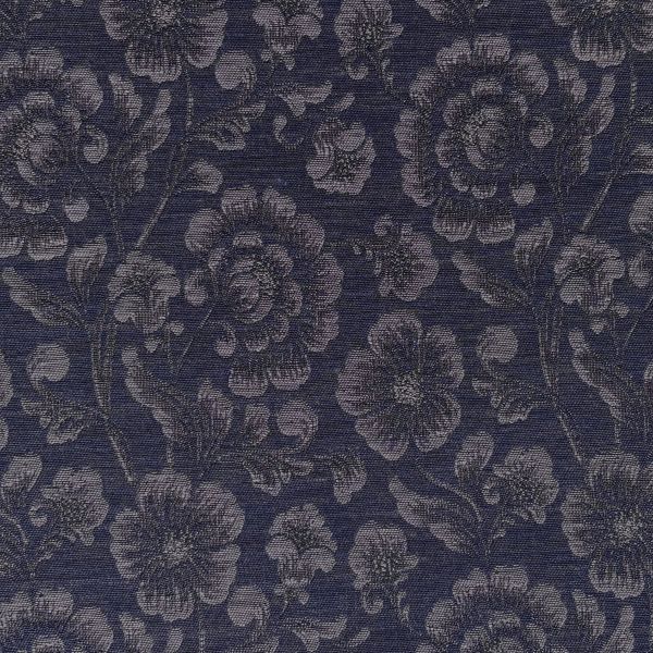 Jacquard Blüten, blau/silbergrau – Bild 3
