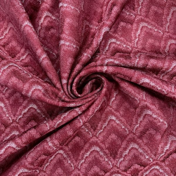 Jacquard, weinrot/perlweiß