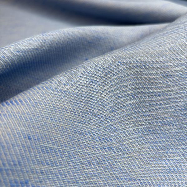Satin Melange 802 Leinen-CO-Misch. hellblau bleu, K. oat – Bild 2
