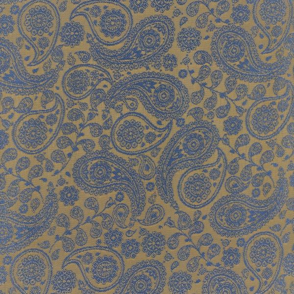 Jacquardfutter Paisley, maisgelb/blau – Bild 3