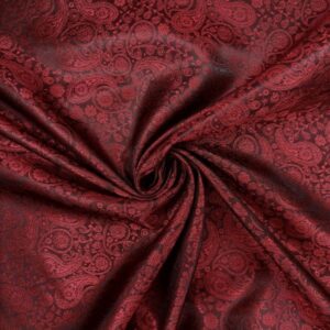 Jacquardfutter Paisley, rot/schwarz