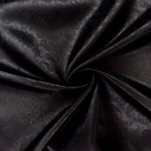Jacquardfutter Paisley klein, schwarz