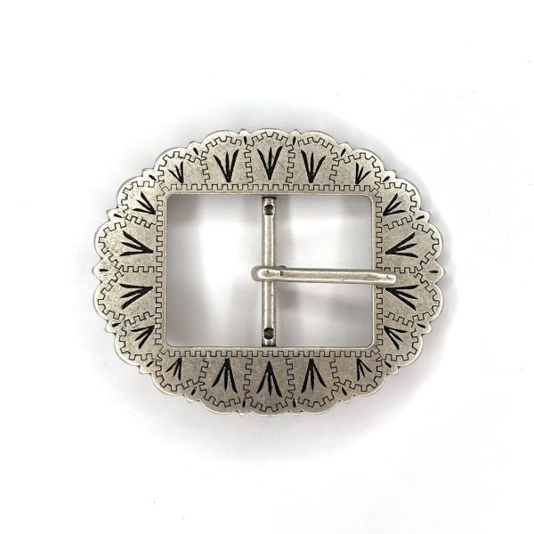 Gürtelschließe Trachten, altsilber B 7 x H 5,8 cm