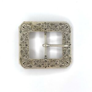 Gürtelschließe Trachten, altsilber B 6 x H 5,2 cm