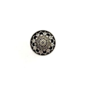 Trachtenknopf Ornament, altsiber  12,5mm