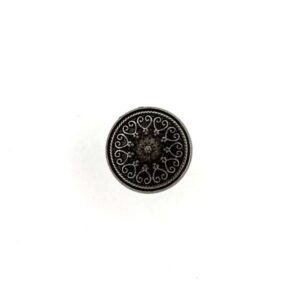 Trachtenknopf Ornament, altsiber  15mm
