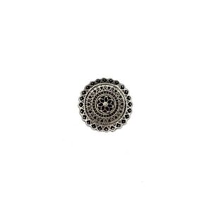 Trachtenknopf Ornament, altsiber  15mm