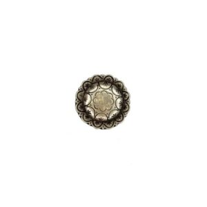 Trachtenknopf Blumenranke, altsiber  12,5mm