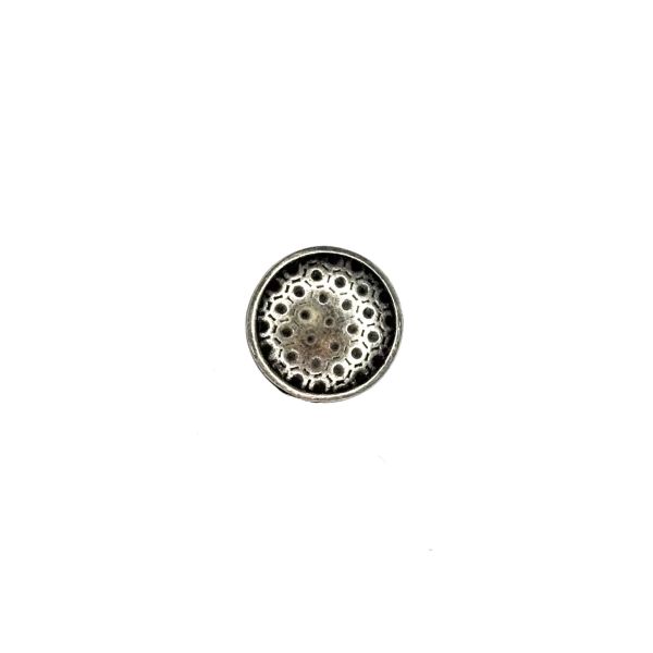 Trachtenknopf Punkterl, altsiber 12,5mm