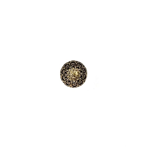 Trachtenknopf Halbkugel altgold, 11mm