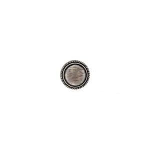 Trachtenknopf geriffelt altsilber, gemust. Rand 12 mm