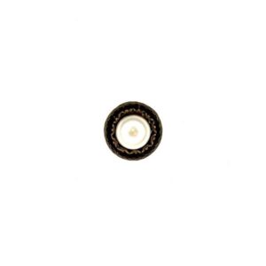 Trachtenknopf Perle, altgold/perlmutt  12,5mm