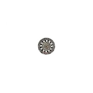 Dirndlknopf Ornament Blume, altsilber  12,5mm