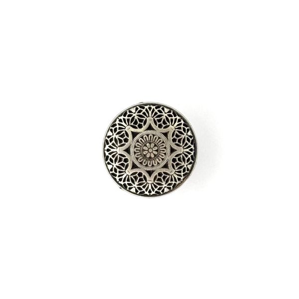 Trachtenknopf altsilber Ornament 20mm