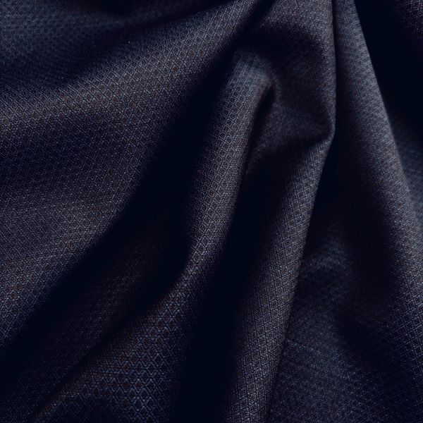 Kammgarn Jacquard elastisch, dunkelblau – Bild 2