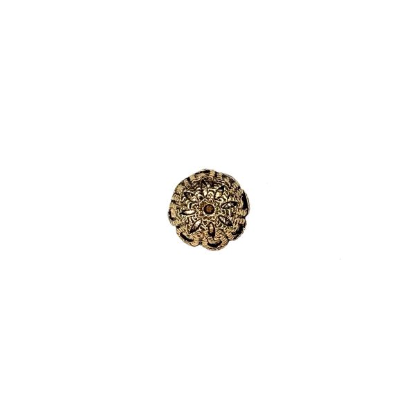 Trachtenknopf Halbkugel, gold 11mm