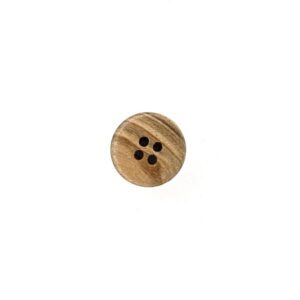 Trachtenknopf Olivenholz, hell naturbraun  15mm