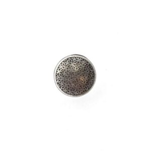 Trachtenknopf Ornament, altsilber  15mm