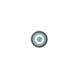 Trachtenknopf asi/weiß/pastell türkis  12,5mm