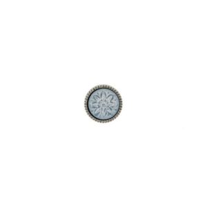 Trachtenknopf Blume bleu/altsilber 11,5mm