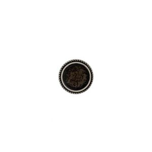 Trachtenknopf braun/altsilber  13mm