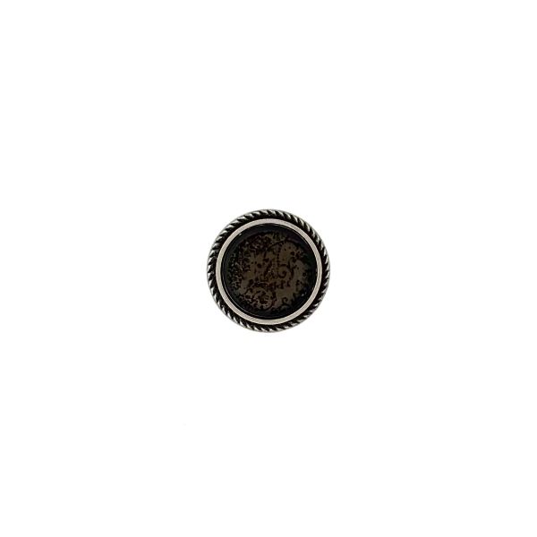 Trachtenknopf braun/altsilber 13mm