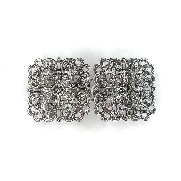 Schürzenschließe silber B 7,4 x H 3,6 cm