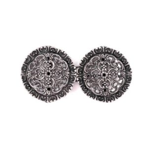 Schürzenschließe Ornament Floral, altsilber B 8,2 x H 4,2 cm