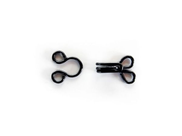 Blusenhaken silber 30 Paar Gr. 3
