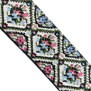 Trachtengürtel Stretch, rosa/hellblau/grün  per m